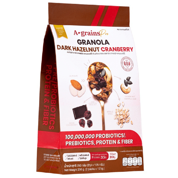 Granola Dark Hazelnut Carnberry 125 g x 2 packs