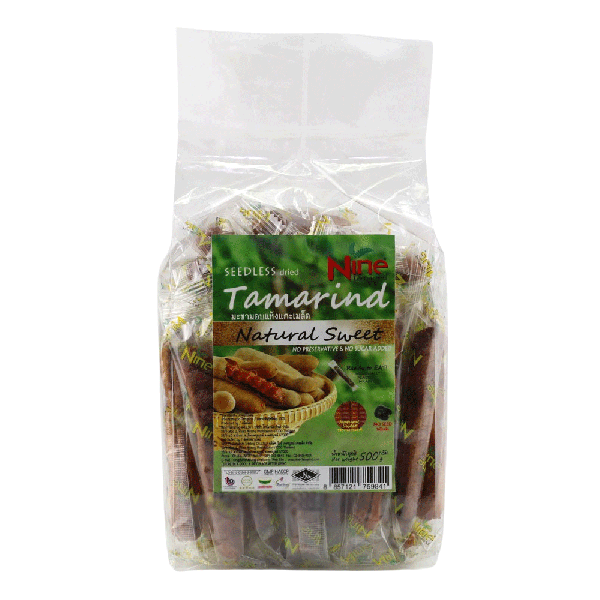 Seedless Dried Tamarind Natural 500 g Clear Pack